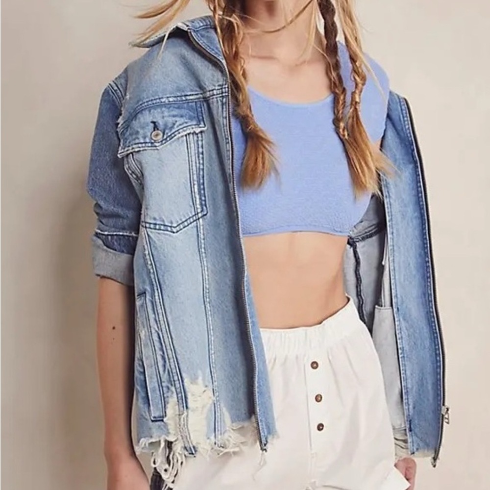 Intimately Free People | Seamless Micro Crop in Super Sonic Sky | Crop Top | NWT - Picture 7 of 13